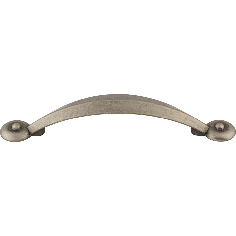 Top Knobs M1238: 3-3/4" cc Dakota Angle Cabinet Pull - Pewter Antique