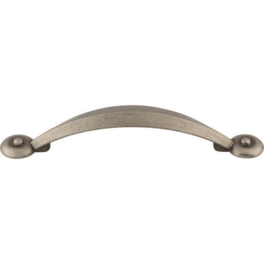 Top Knobs M1238: 3-3/4" cc Dakota Angle Cabinet Pull - Pewter Antique