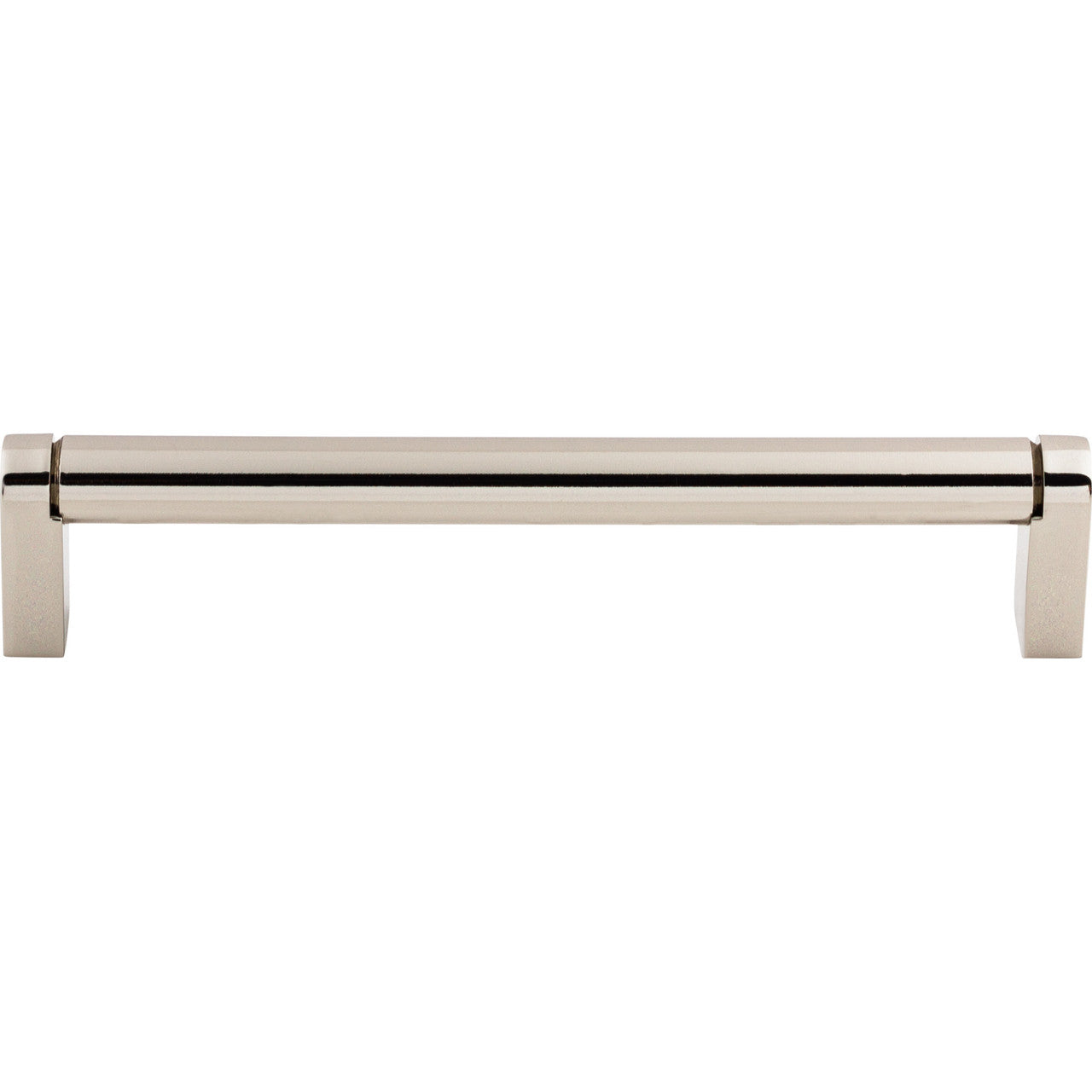 Top Knobs M1257: 6-5/16" cc Pennington Round Bar Cabinet Pull - Polished Nickel