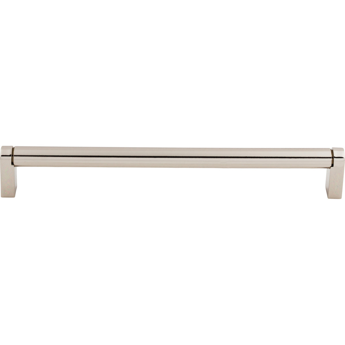 Top Knobs M1258: 8-13/16" cc Pennington Round Bar Cabinet Pull - Polished Nickel