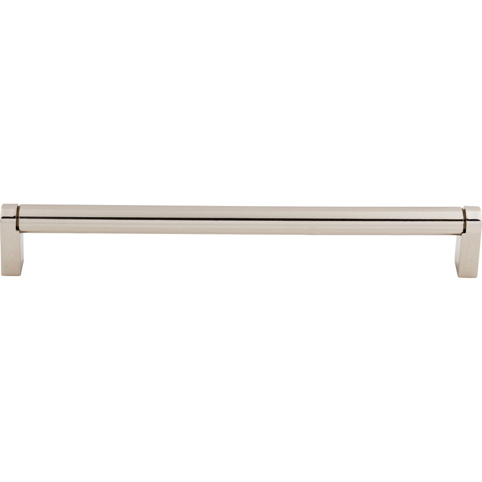 Top Knobs M1258: 8-13/16" cc Pennington Round Bar Cabinet Pull - Polished Nickel