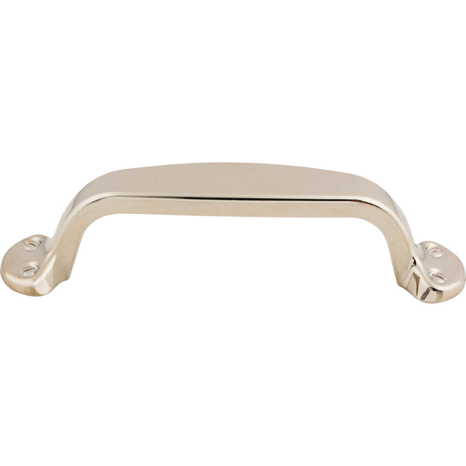Top Knobs M1261: 3-3/4" cc Asbury Trunk Cabinet Pull - Polished Nickel
