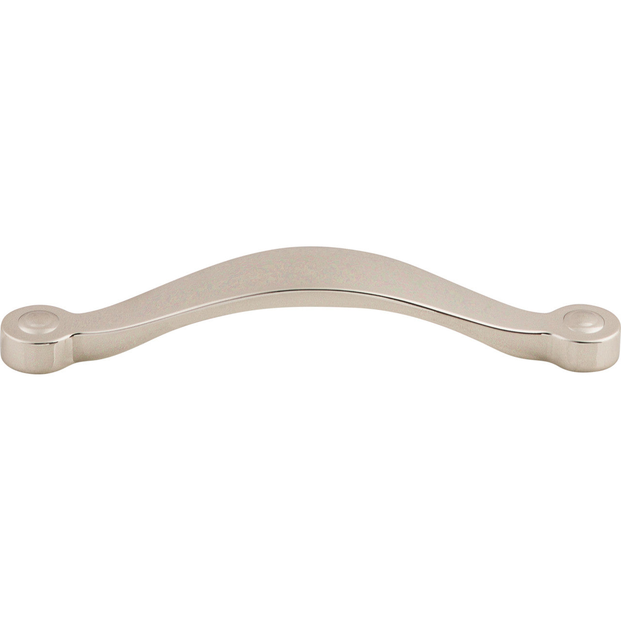 Top Knobs M1263: 5-1/16" cc Asbury Saddle Arch Cabinet Pull - Polished Nickel