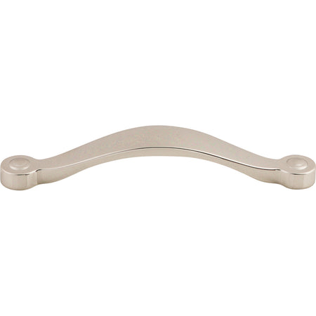Top Knobs M1263: 5-1/16" cc Asbury Saddle Arch Cabinet Pull - Polished Nickel