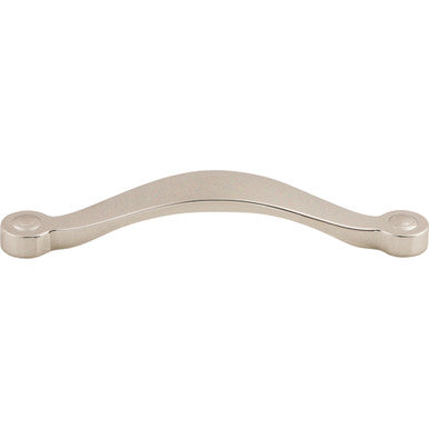 Top Knobs M1263: 5-1/16" cc Asbury Saddle Arch Cabinet Pull - Polished Nickel