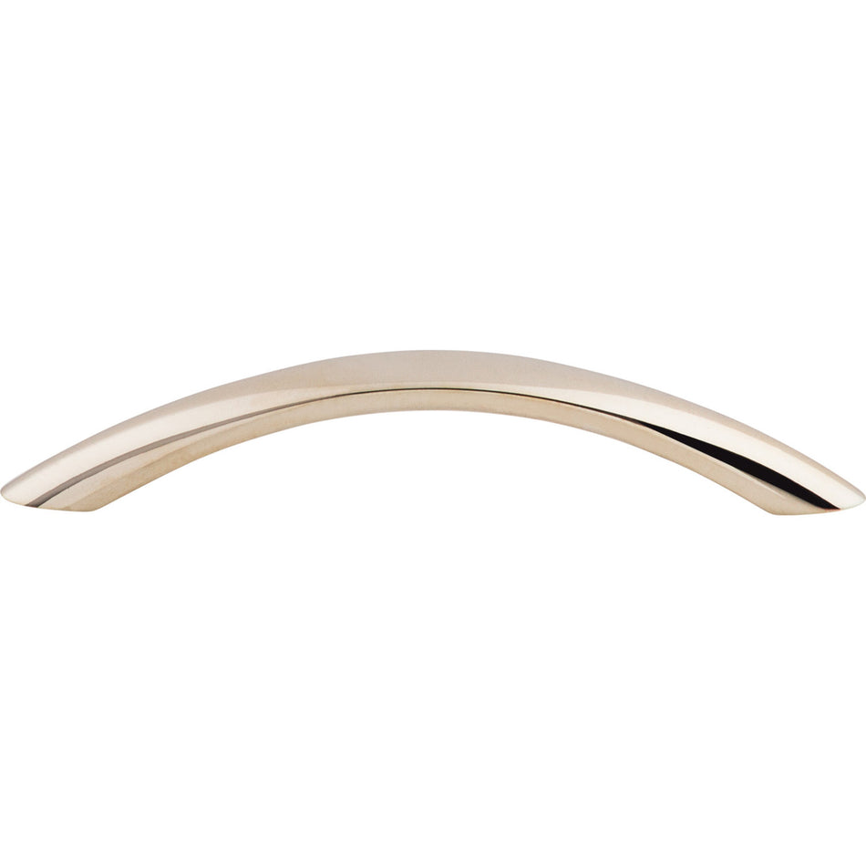 Top Knobs M1264: 5-1/16" cc Asbury Bow Cabinet Pull - Polished Nickel