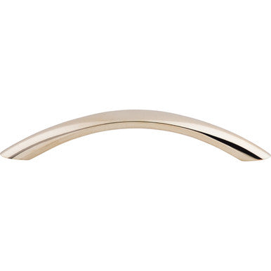 Top Knobs M1264: 5-1/16" cc Asbury Bow Cabinet Pull - Polished Nickel