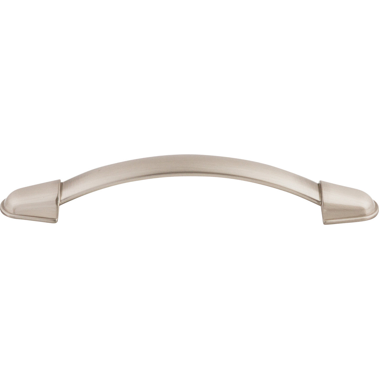 Top Knobs M1266: 5-1/16" cc Buckle D-Handle Cabinet Pull - Brushed Satin Nickel