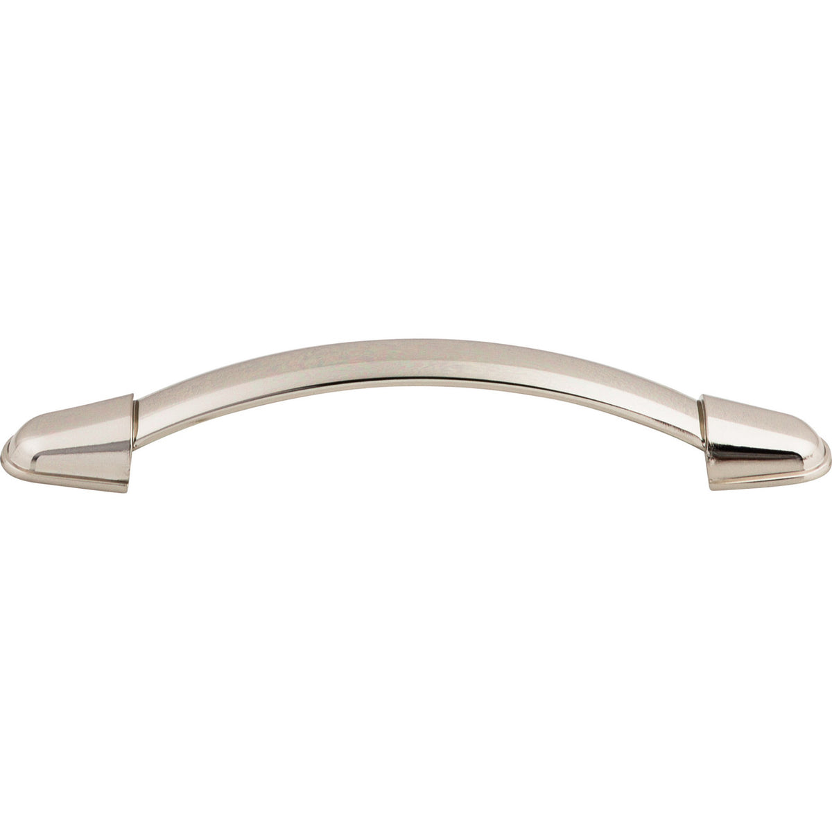 Top Knobs M1267: 5-1/16" cc Buckle D-Handle Cabinet Pull - Polished Nickel