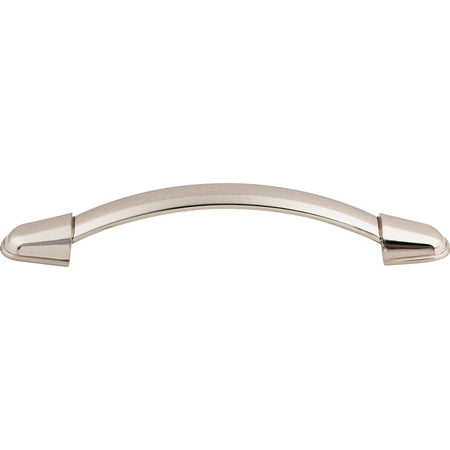 Top Knobs M1267: 5-1/16" cc Buckle D-Handle Cabinet Pull - Polished Nickel