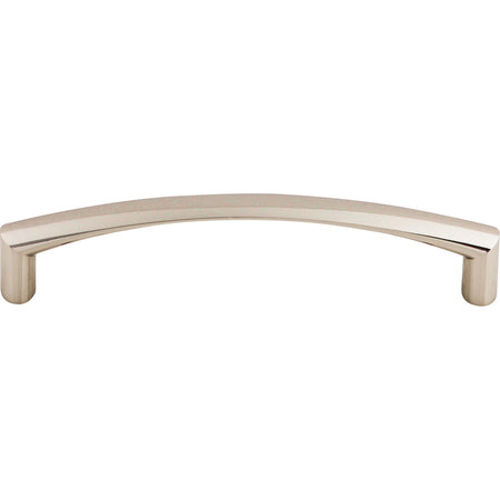 Top Knobs M1268: 5-1/16" cc Griggs Arched Bar Cabinet Pull - Polished Nickel