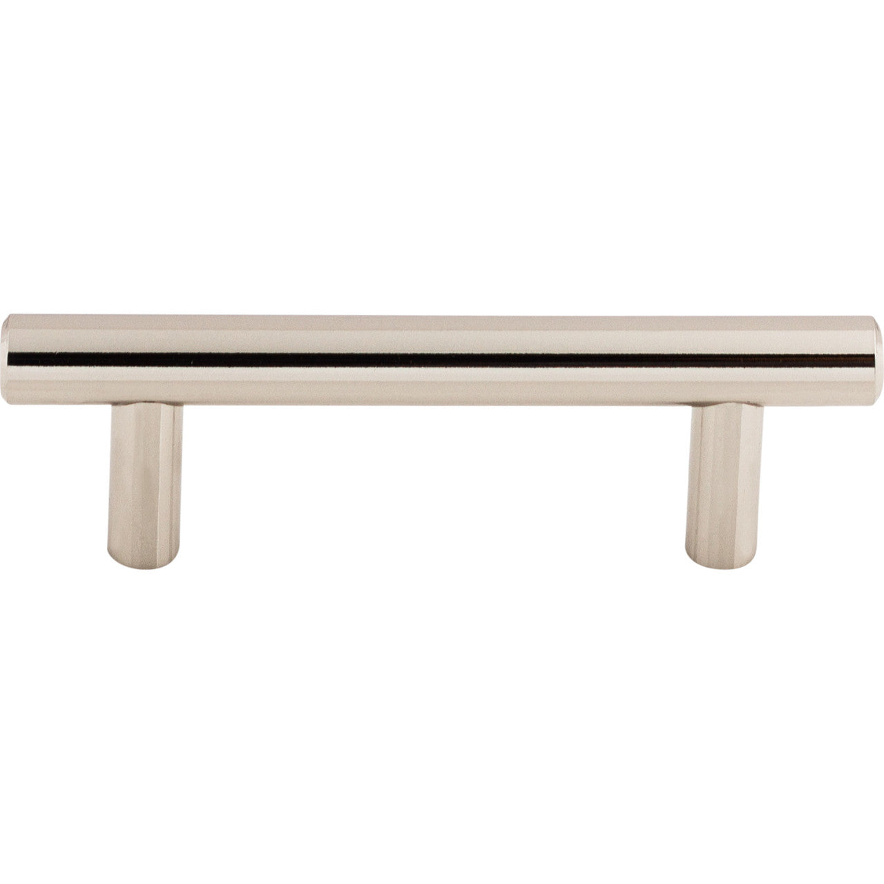 Top Knobs M1269: 3" cc Hopewell Round Bar Cabinet Pull - Polished Nickel