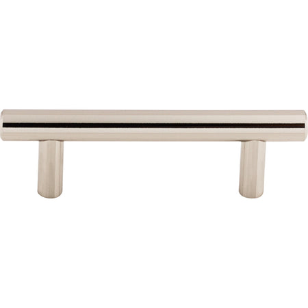 Top Knobs M1269: 3" cc Hopewell Round Bar Cabinet Pull - Polished Nickel