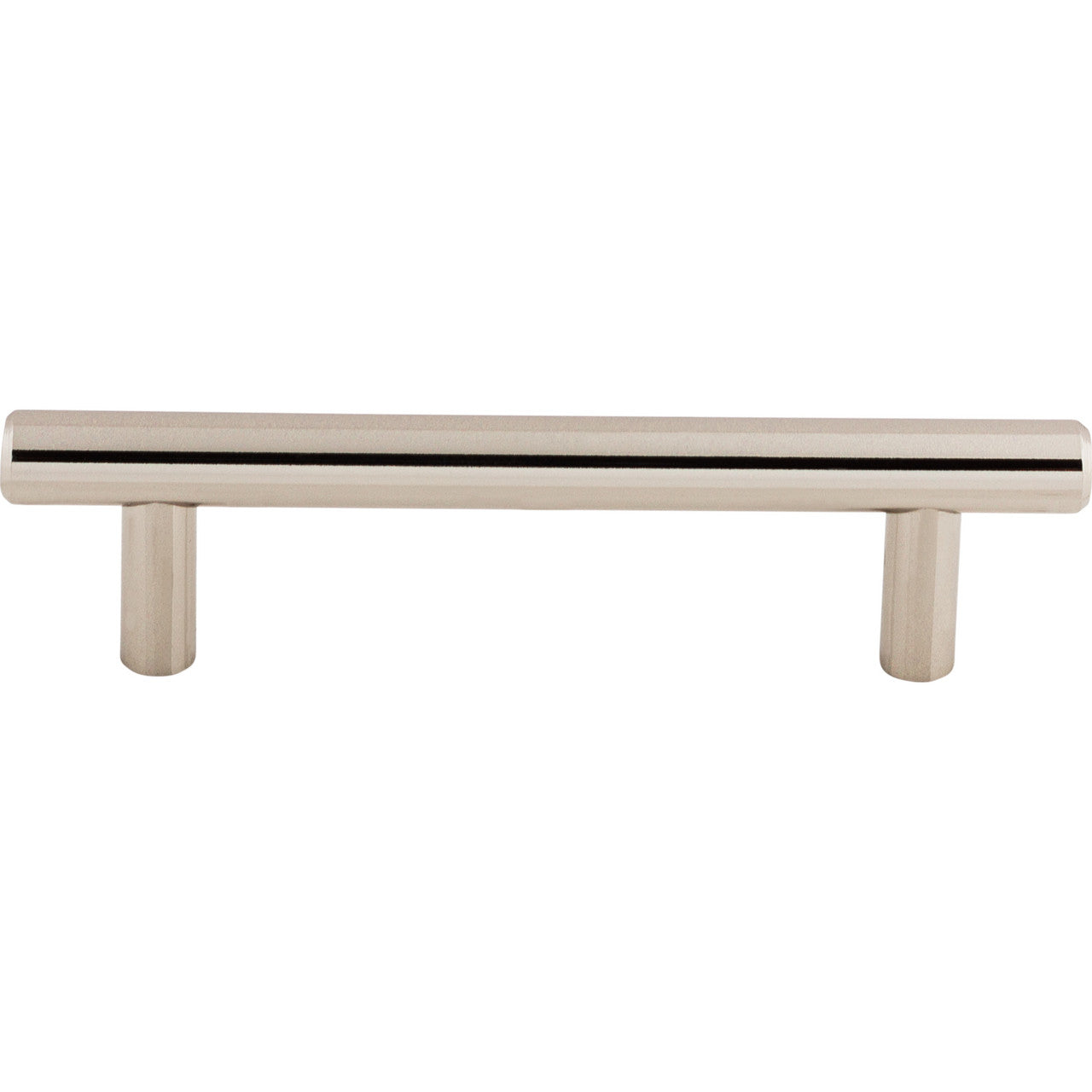 Top Knobs M1270: 3-3/4" cc Hopewell Round Bar Cabinet Pull - Polished Nickel