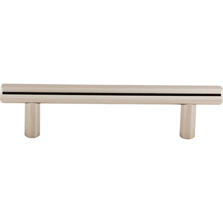 Top Knobs M1270: 3-3/4" cc Hopewell Round Bar Cabinet Pull - Polished Nickel