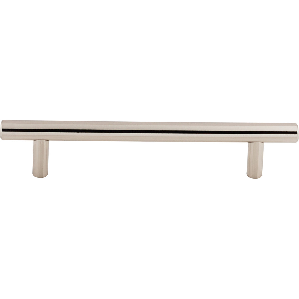 Top Knobs M1271: 5-1/16" cc Hopewell Round Bar Cabinet Pull - Polished Nickel