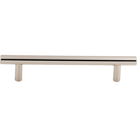 Top Knobs M1271: 5-1/16" cc Hopewell Round Bar Cabinet Pull - Polished Nickel