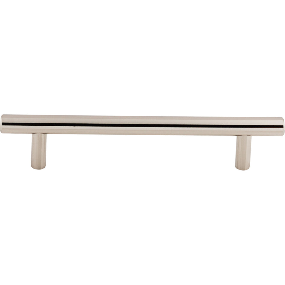 Top Knobs M1271: 5-1/16" cc Hopewell Round Bar Cabinet Pull - Polished Nickel