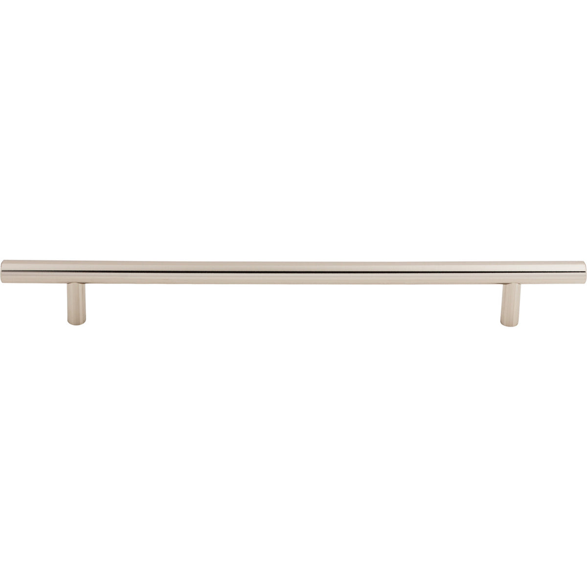 Top Knobs M1273: 8-13/16" cc Hopewell Round Bar Cabinet Pull - Polished Nickel