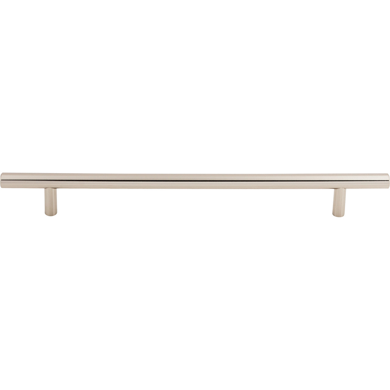 Top Knobs M1273: 8-13/16" cc Hopewell Round Bar Cabinet Pull - Polished Nickel
