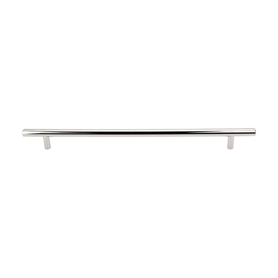 Top Knobs M1274: 11-11/32" cc Hopewell Round Bar Cabinet Pull - Polished Nickel