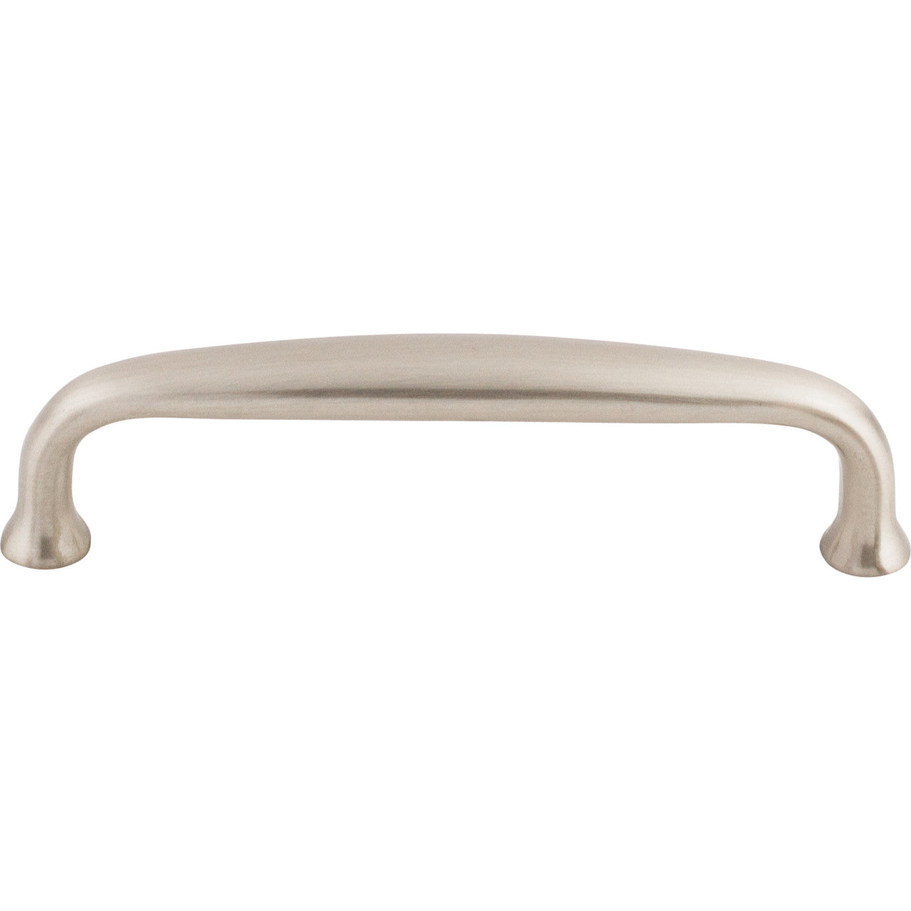 Top Knobs M1279: 4" cc Charlotte D-Handle Cabinet Pull - Brushed Satin Nickel