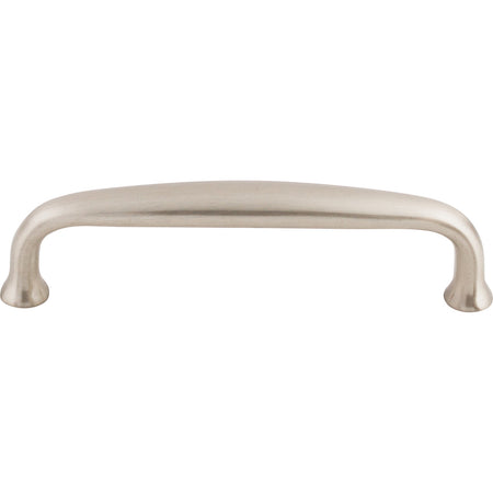 Top Knobs M1279: 4" cc Charlotte D-Handle Cabinet Pull - Brushed Satin Nickel