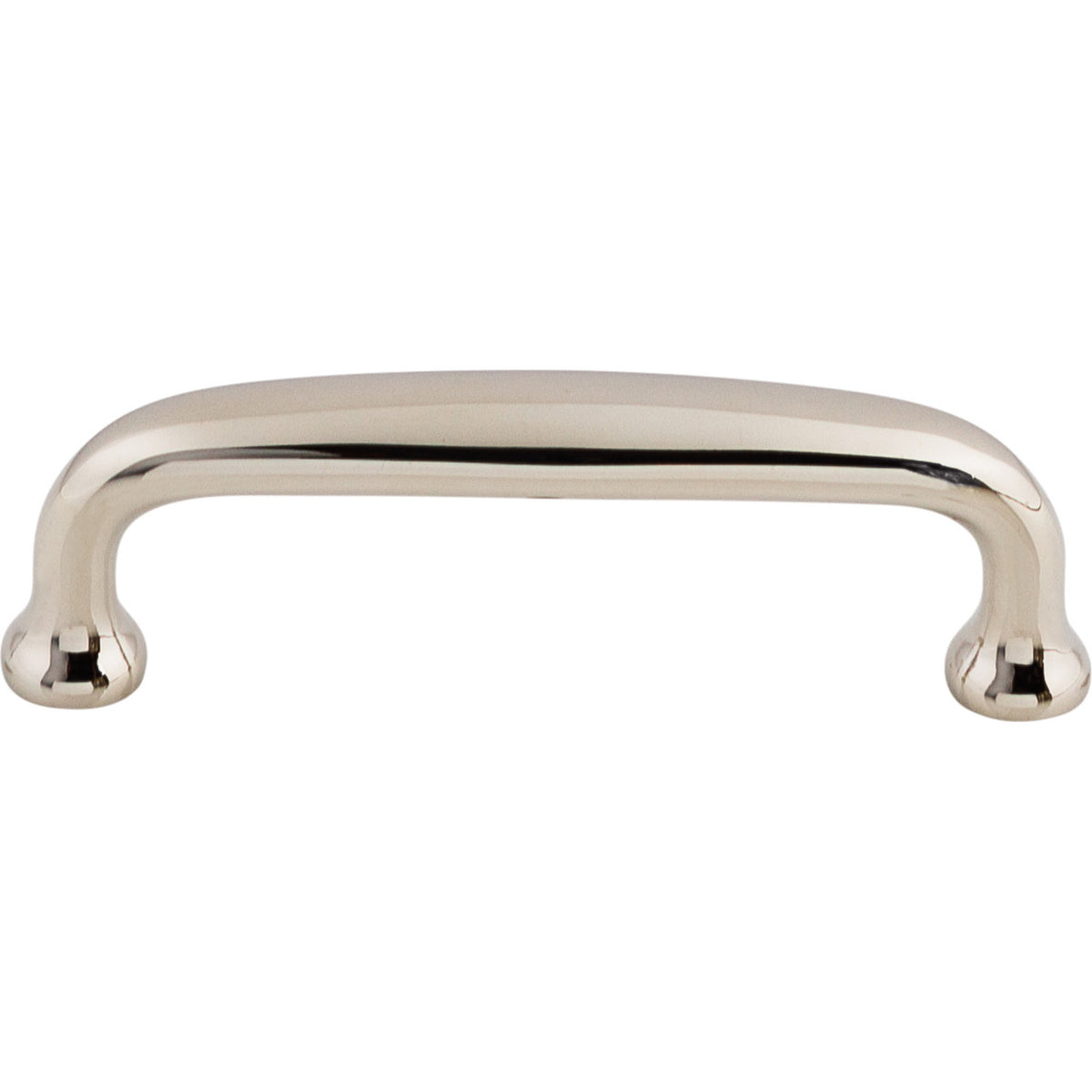 Top Knobs M1282: 3" cc Charlotte D-Handle Cabinet Pull - Polished Nickel