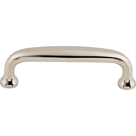 Top Knobs M1282: 3" cc Charlotte D-Handle Cabinet Pull - Polished Nickel
