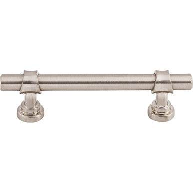 Top Knobs M1288: 3-3/4" cc Asbury Bit Cabinet Pull - Brushed Satin Nickel
