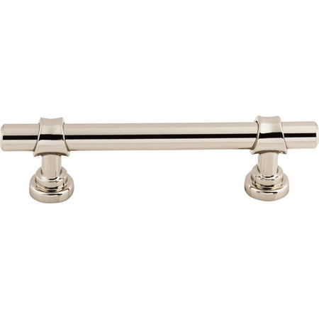 Top Knobs M1289: 3-3/4" cc Asbury Bit Cabinet Pull - Polished Nickel