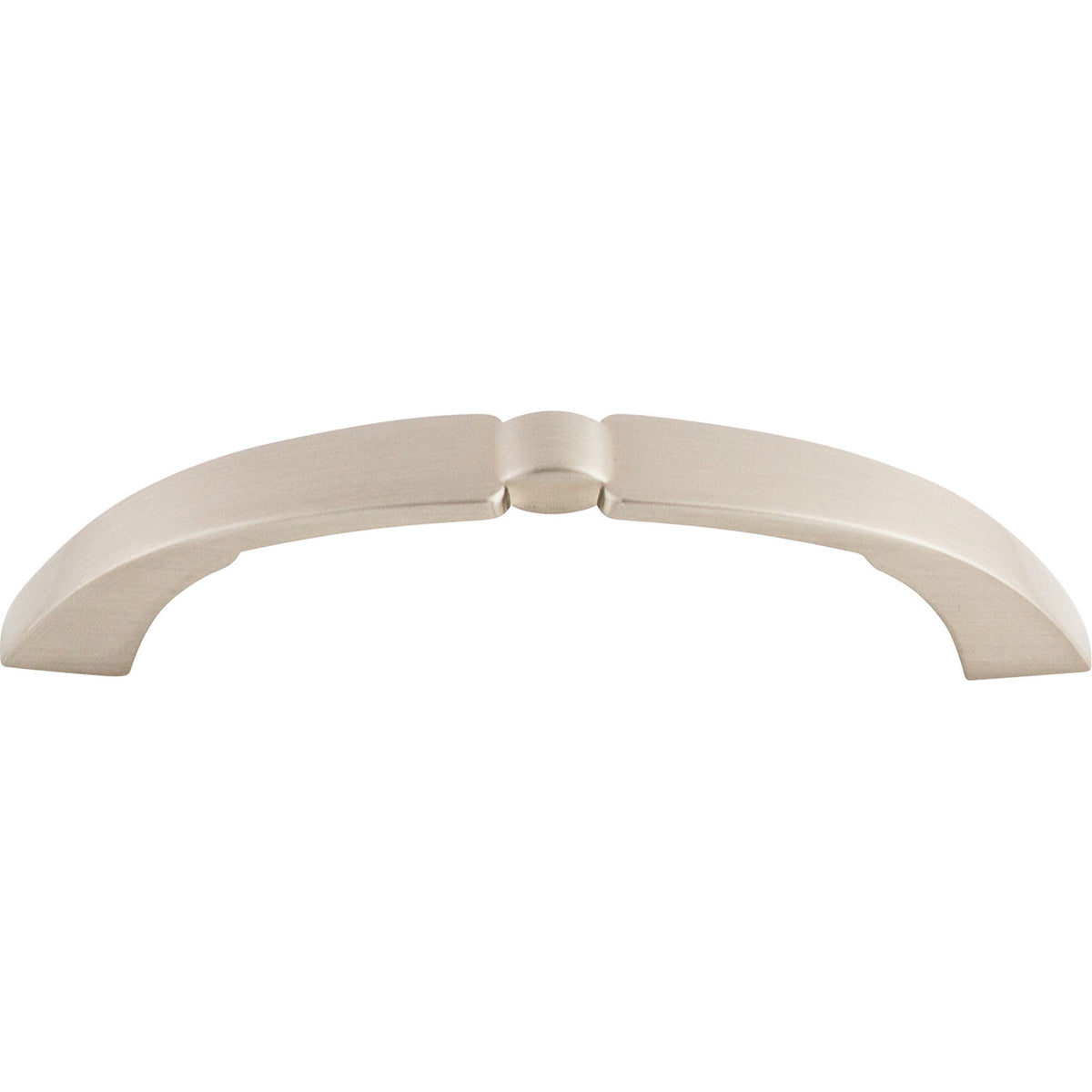 Top Knobs M1290: 3-3/4" cc Lida D-Handle Cabinet Pull - Brushed Satin Nickel