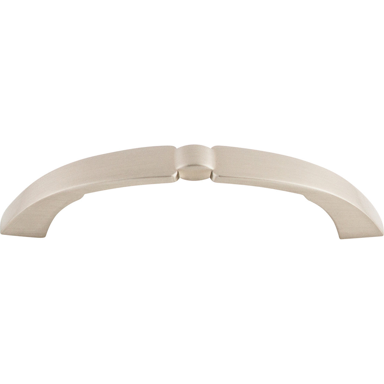 Top Knobs M1290: 3-3/4" cc Lida D-Handle Cabinet Pull - Brushed Satin Nickel