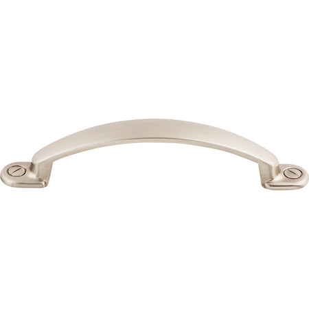 Top Knobs M1294: 3-3/4" cc Arendal D-Handle Cabinet Pull - Brushed Satin Nickel