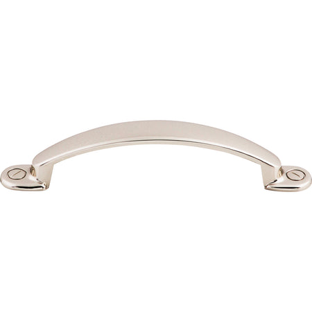 Top Knobs M1295: 3-3/4" cc Arendal D-Handle Cabinet Pull - Polished Nickel