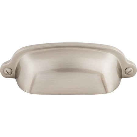Top Knobs M1300: 2-9/16" cc Charlotte Cup Cabinet Pull - Brushed Satin Nickel