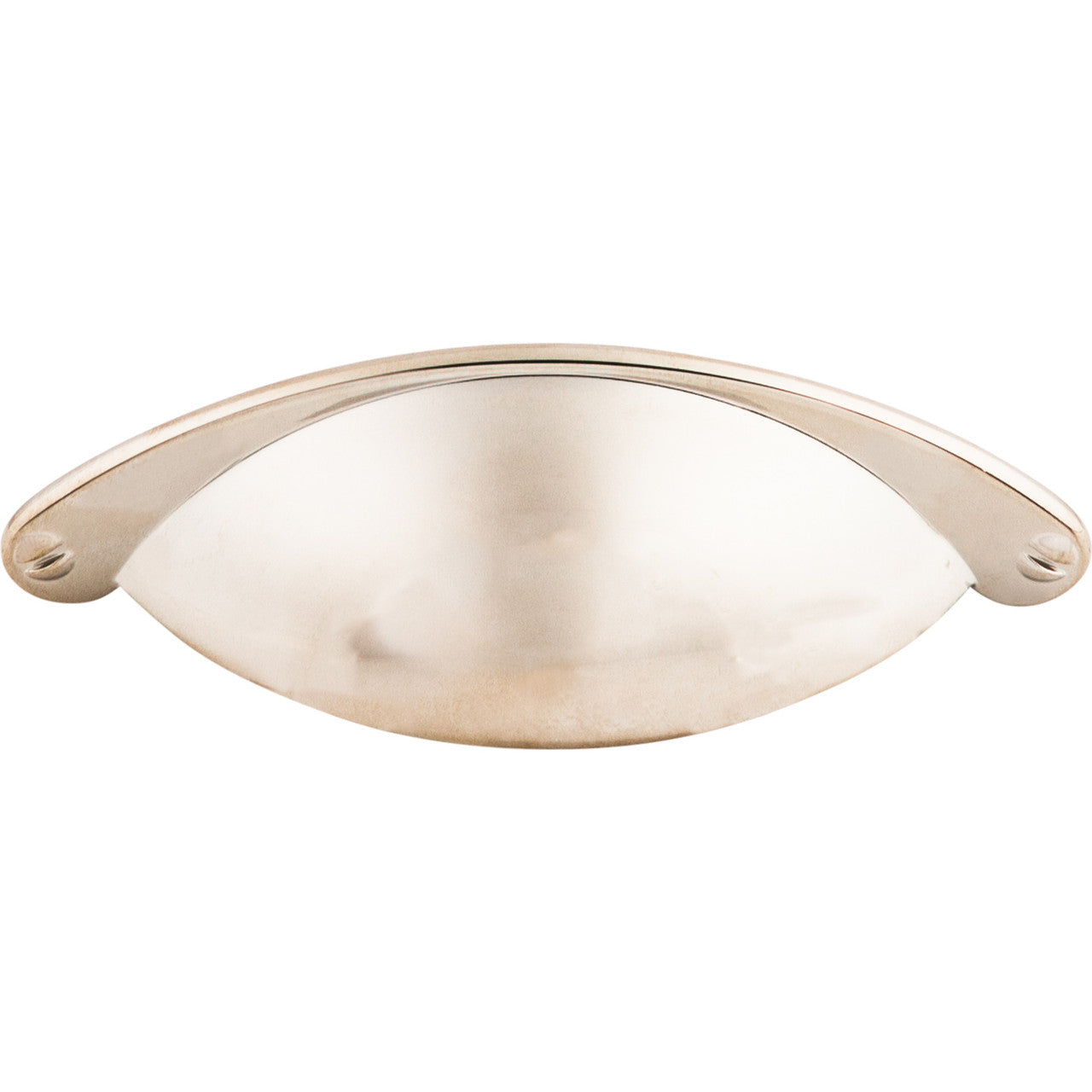 Top Knobs M1302: 2-1/2" cc Arendal Cup Cabinet Pull - Polished Nickel