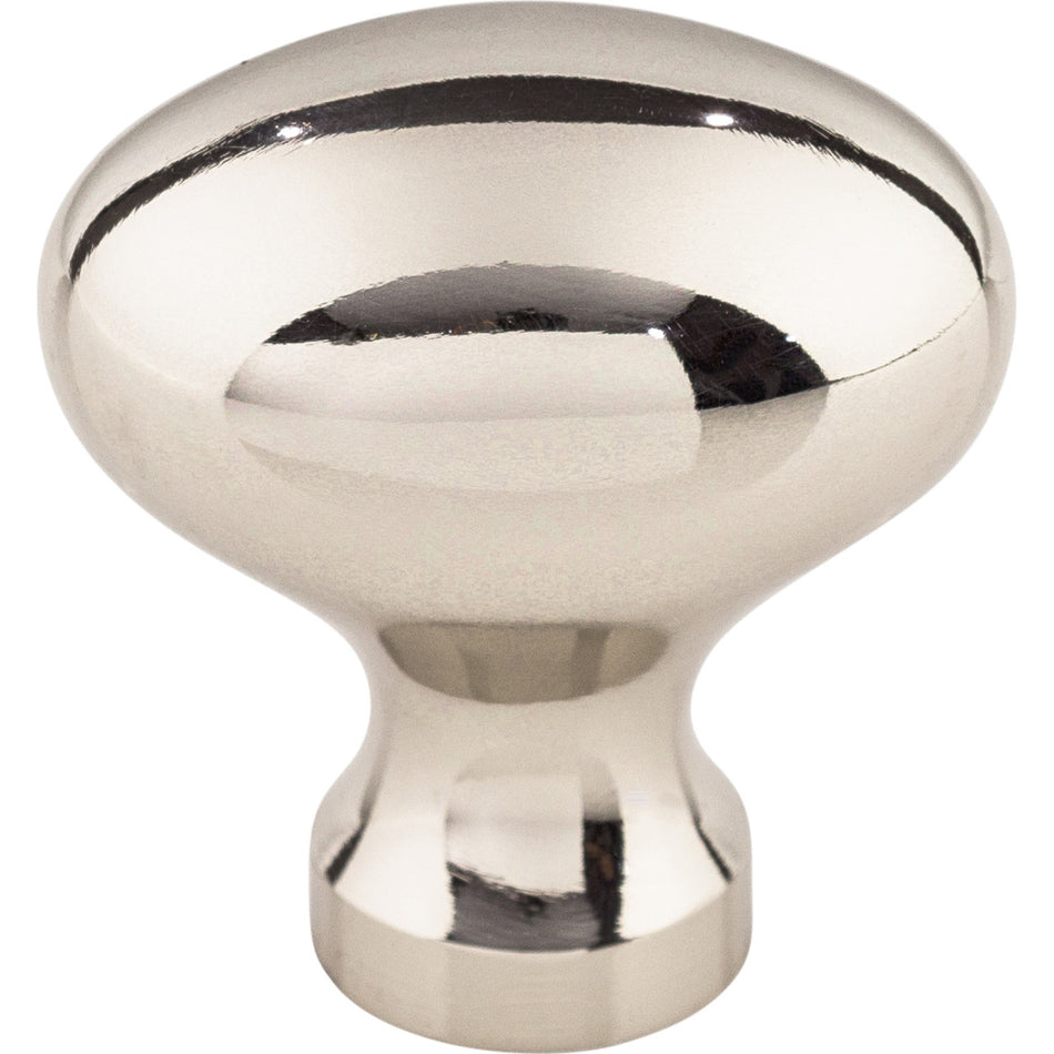 Top Knobs M1305: 1-1/4" Asbury Egg Cabinet Knob - Polished Nickel