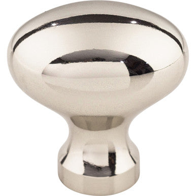 Top Knobs M1305: 1-1/4" Asbury Egg Cabinet Knob - Polished Nickel