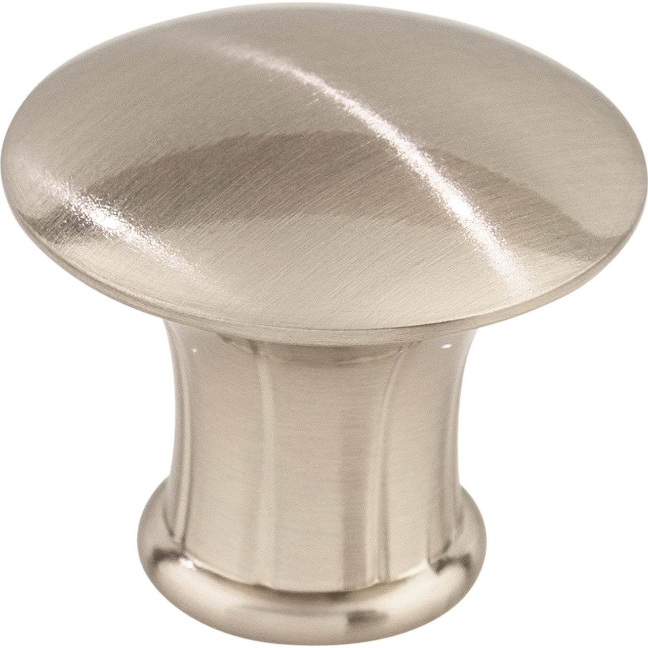 Top Knobs M1306: 1-1/4" Lund Round Cabinet Knob - Brushed Satin Nickel