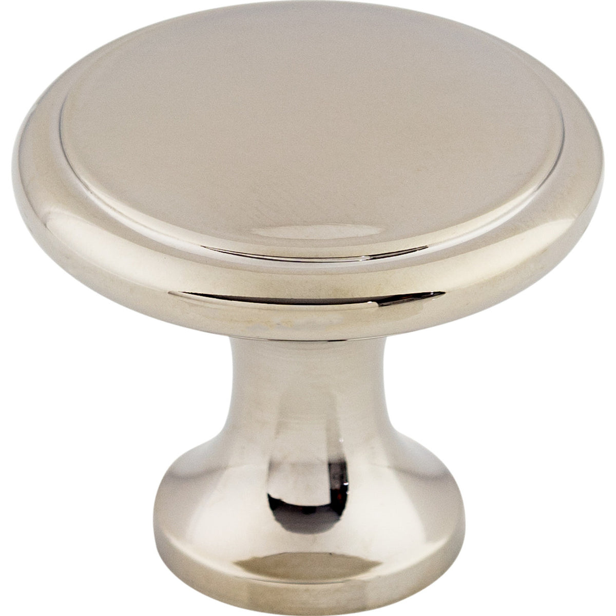 Top Knobs M1317: 1-1/8" Asbury Round Cabinet Knob - Polished Nickel