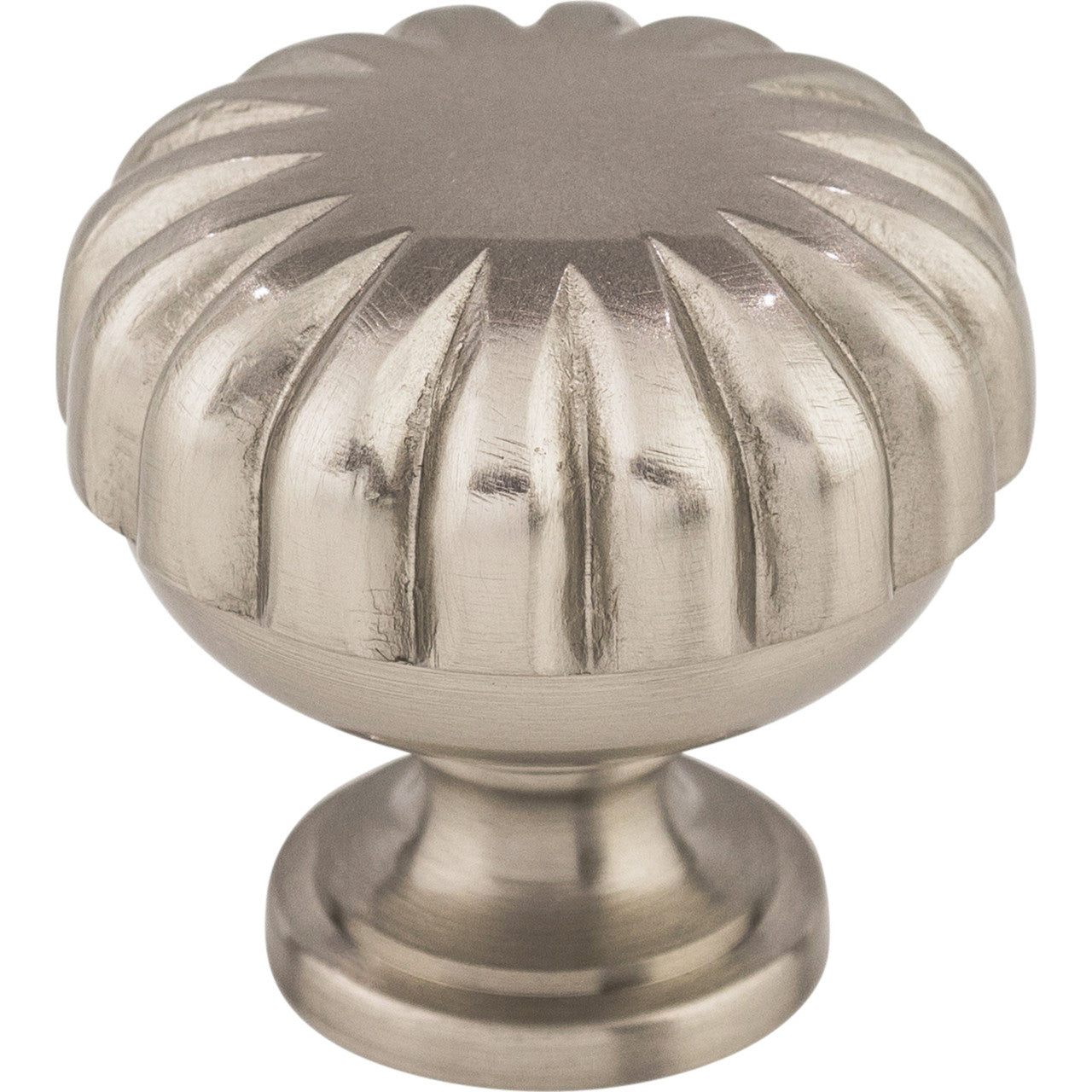 Top Knobs M1318: 1-1/4" Asbury Melon Cabinet Knob - Brushed Satin Nickel