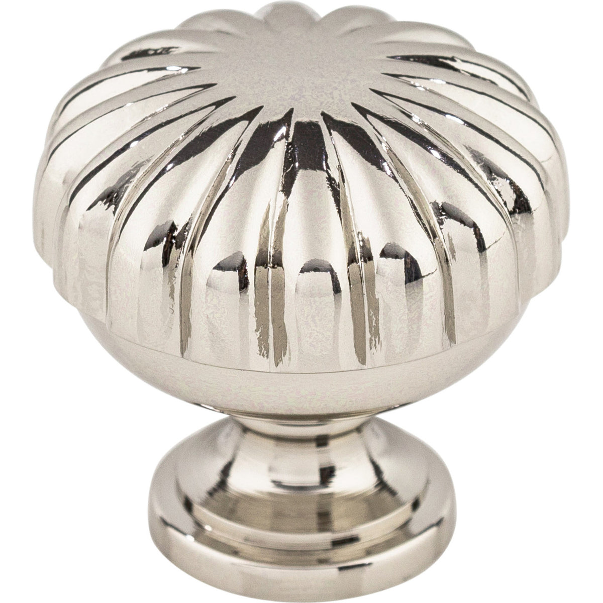 Top Knobs M1319: 1-1/4" Asbury Melon Cabinet Knob - Polished Nickel