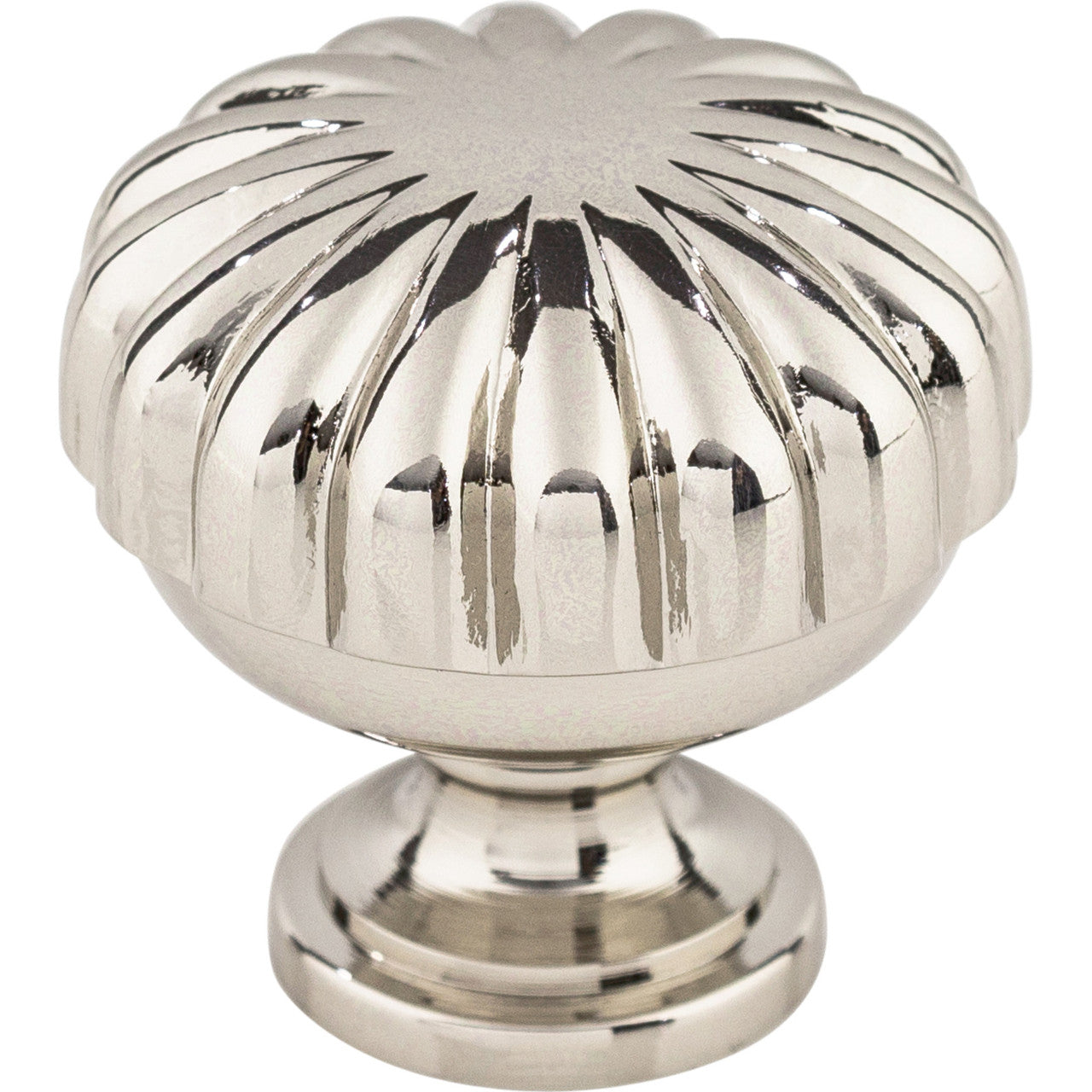Top Knobs M1319: 1-1/4" Asbury Melon Cabinet Knob - Polished Nickel