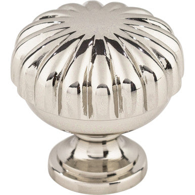 Top Knobs M1319: 1-1/4" Asbury Melon Cabinet Knob - Polished Nickel