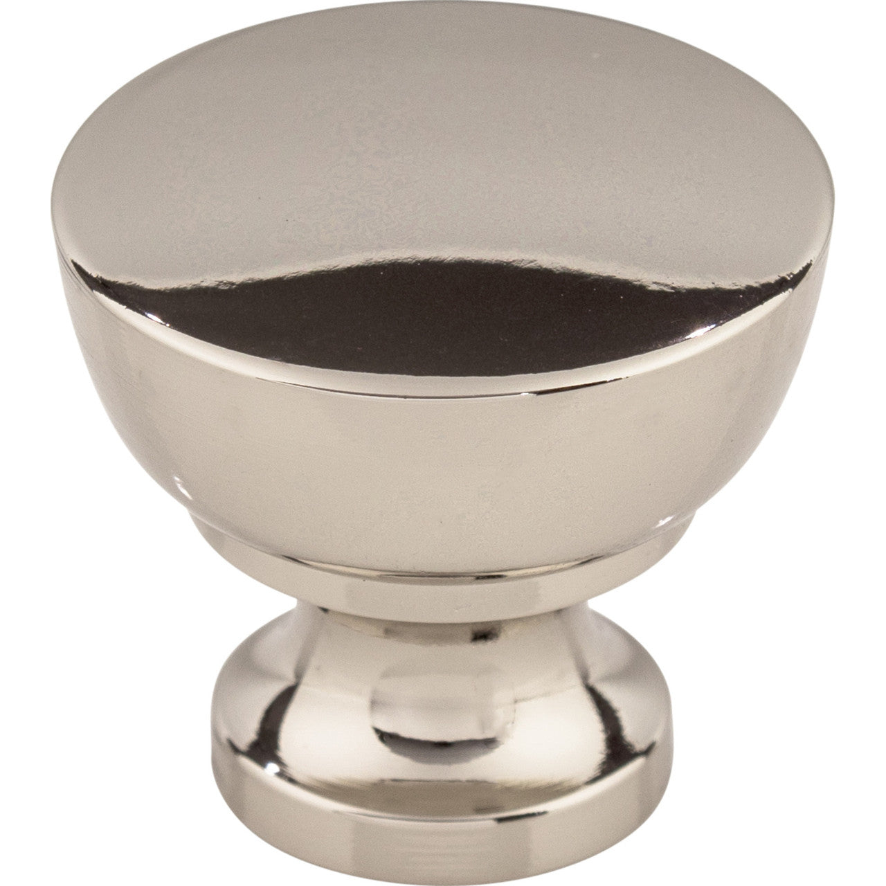 Top Knobs M1321: 1-1/4" Bergen Round Cabinet Knob - Polished Nickel