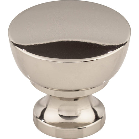 Top Knobs M1321: 1-1/4" Bergen Round Cabinet Knob - Polished Nickel