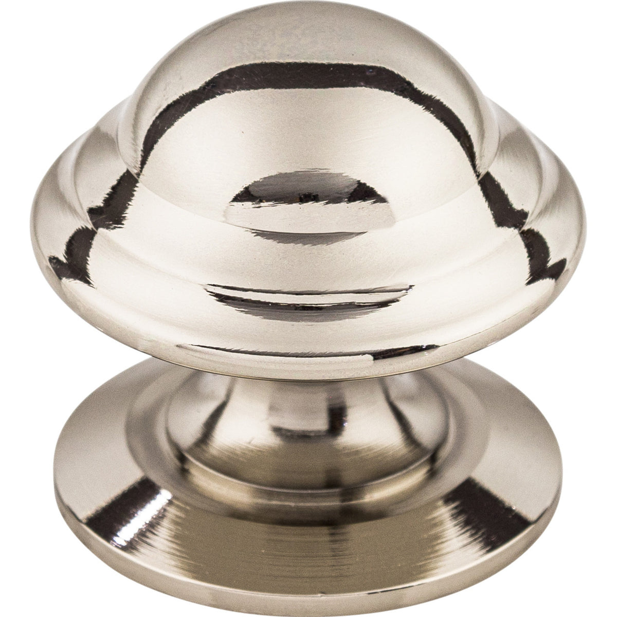 Top Knobs M1324: 1-3/8" Empress Round Cabinet Knob - Polished Nickel