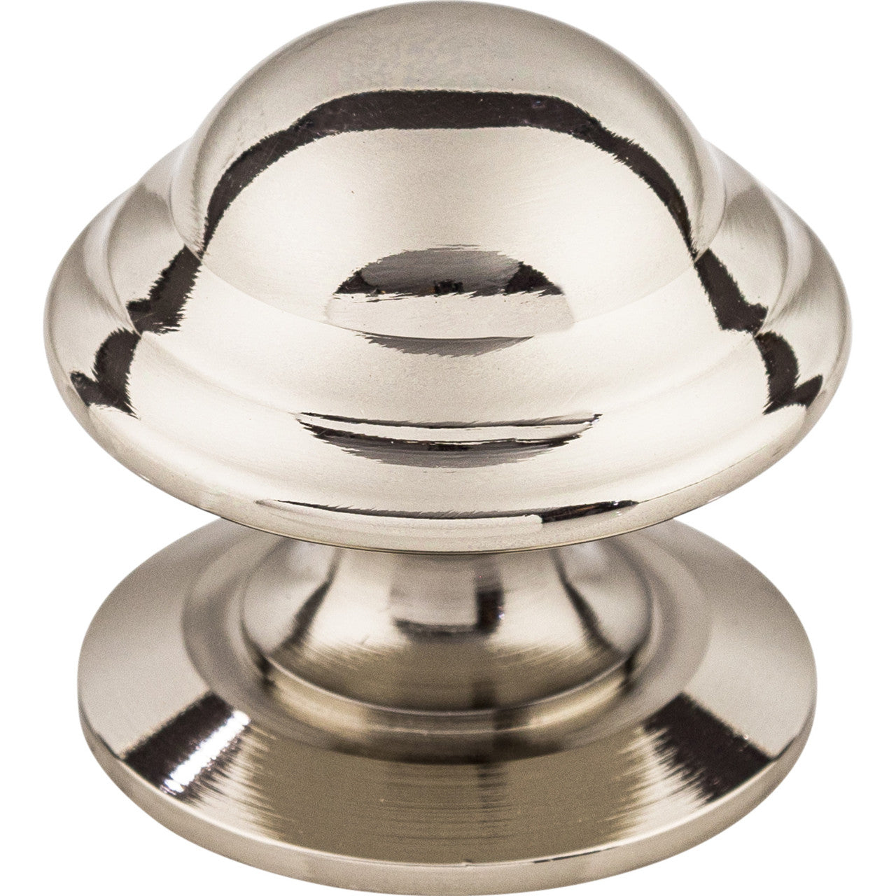 Top Knobs M1324: 1-3/8" Empress Round Cabinet Knob - Polished Nickel