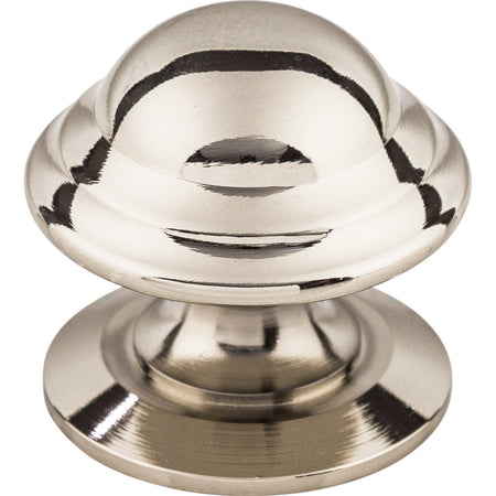 Top Knobs M1324: 1-3/8" Empress Round Cabinet Knob - Polished Nickel